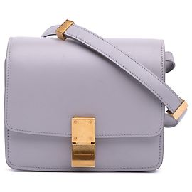 Céline Celine Pequeno Couro de Bezerro Clássico Caixa Roxo