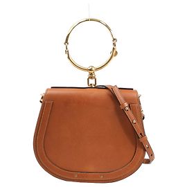 Chloé Bolsa de ombro 2 em 1 em couro CHLOE Nile pequena em marrom Bege