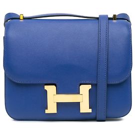 Hermès Mini Swift Constance 18 Blau