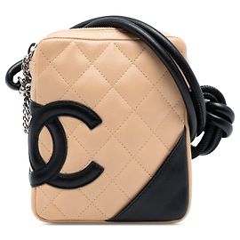 Bolsa transversal Chanel Mini Couro de Corde Cambon Linha Marrom
