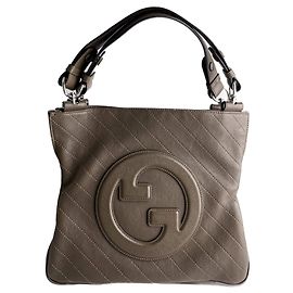 Gucci Blondie Small Leather Hobo Handbag Taupe Taupe