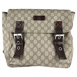 Gucci GG Supreme Canvas Backpack Brown