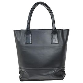 Bottega Veneta Open Tote Leather Medium Black