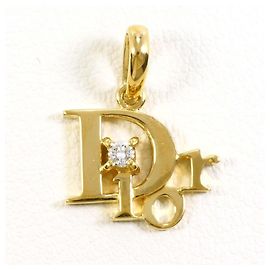 Pendentif en or jaune 18K Christian Dior avec diamant Autre