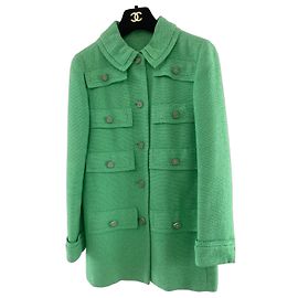 Chaqueta de tweed Chanel Crucero 2020 Verde