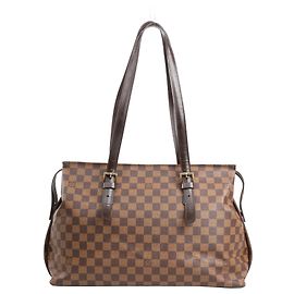 Borsa a Spalla Louis Vuitton Chelsea Damier Ebene in Marrone N51119 Marrone