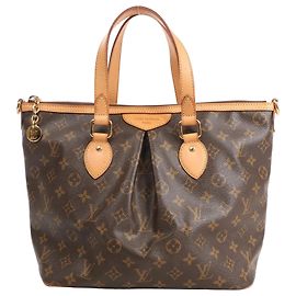 Louis Vuitton Palermo PM Monogram Handbag in Brown M40145 Brown