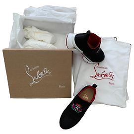 Sneaker Slip-On Christian Louboutin con Ricamo Nero