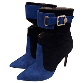 Versace Collection Women's Boots Black Blue