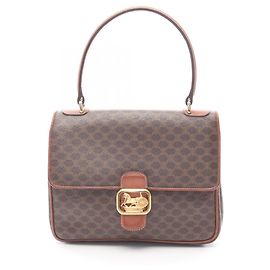 Céline Celine Macadam Handbag Brown