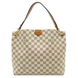 Bolsa de Ombro Graceful PM Damier Azur da Louis Vuitton Cru