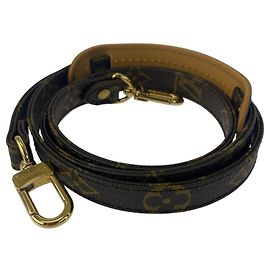 Louis Vuitton Monogram Brown Leather Strap Brown