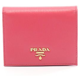Prada Vitello Move Geldbörse im Querformat Pink