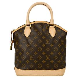 Borsa Lockit Louis Vuitton in tela Monogram verticale Marrone