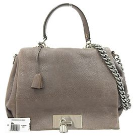 Céline Graue Lederhandtasche von Celine Braun