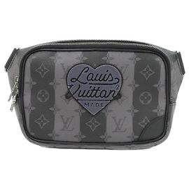 Bolsa de Ombro Monogram Stripe Eclipse da Louis Vuitton Preto