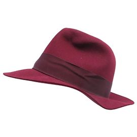 Hermès NUEVO SOMBRERO HERMES 200042H T57 EN FIELTRO DE CONEJO BURDEOS Burdeos