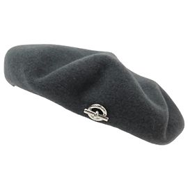 Hermès NEW HERMES HAT BERET BONNIE SAILOR 232035N T58 ANTHRACITE FELT HAT Dark grey