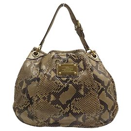 LOUIS VUITTON GALLIERA GM HANDTASCHE AUS PYTHONLEDER SCHULTERTASCHE Braun