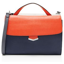 Fendi Leather Demi Jour Small Tote Blue