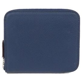 Billetera compacta de seda ANIMAPOLIS de Hermès Azul