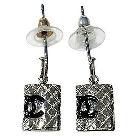 Chanel Cambon Ohrringe Silber Metallisch
