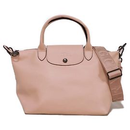 Bolsa 2 em 1 Longchamp Le Pliage Extra em couro bovino Rosa