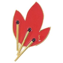 Yves Saint Laurent Saint Laurent Brosche Rot
