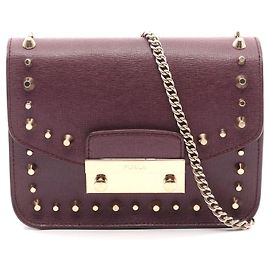 Furla Julia Leder Schultertasche lila Lila