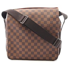 Louis Vuitton Naviglio Shoulder Bag PVC Leather Brown