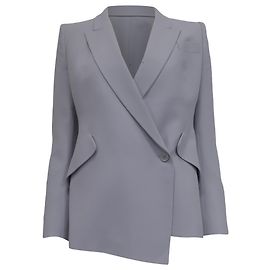 Blazer Asimétrico Alexander Mcqueen en Viscosa Azul Claro Azul Azul claro