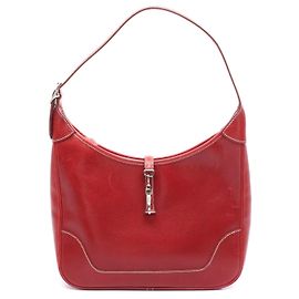 Hermès Bolsa de Ombro de Couro Hermes Trim 31 Vermelho
