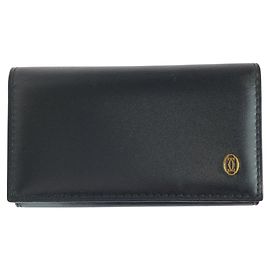 Estuche de Llaves de Cuero Pasha de Cartier Negro