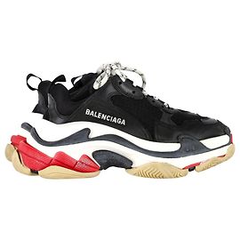 Baskets Triple S Balenciaga en polyester noir Noir
