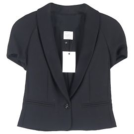 Chanel F/W 2008 Tailored Shawl Blazer in Black Wool Black