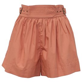 Shorts Jodi em popeline com cinto da Ulla Johnson em algodão laranja Laranja Coral