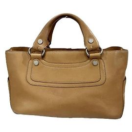 Céline Sac à main en cuir Boogie de Celine Marron Beige