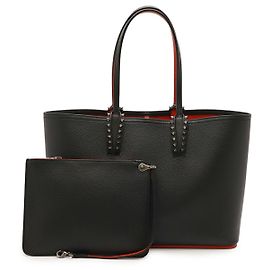 Borsa Tote Cabata Small in pelle con borchie Christian Louboutin Nero