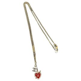 Colar com motivo de coração Coco Mark da Chanel Dourado Metálico