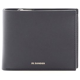 Jil Sander Leather Zip Pocket Wallet Black Black