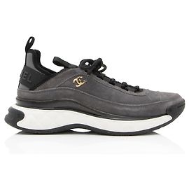 Baskets en daim CC Chanel - Taille 10 / 40 Noir