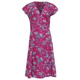 Vestido em algodão stretch com estampa de folhas Carolina Herrera em rosa Rosa