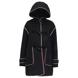 Missoni Single-Breasted Duffle Coat in Black Wool Black