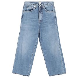 Jeans a gamba dritta a vita alta Totême in cotone blu Blu Blu chiaro