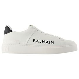 B-Court Sneakers - Balmain - Leder - Weiß Weiß