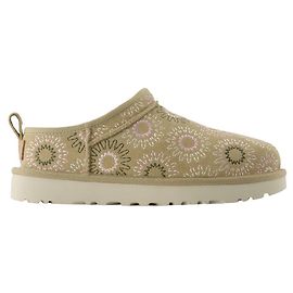 Botas Ankle Micro Sun Stitch Clássicas - UGG - Couro - Bege Marrom Bege