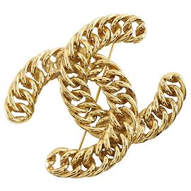 Spilla Coco Mark di Chanel D'oro Metallico