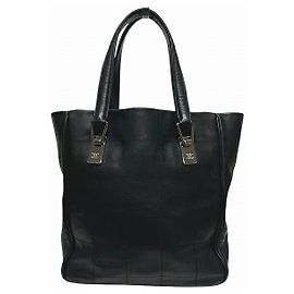 Chanel Choco Bar Lambskin Handbag Black