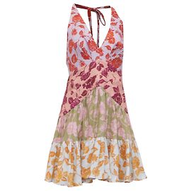 Mini de lino multicolorido Lovestruck con estampado floral de Zimmermann Multicolor