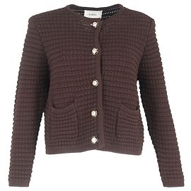 Cardigã de crochê Gaspard da Ba&Sh em algodão marrom Marrom Vermelho